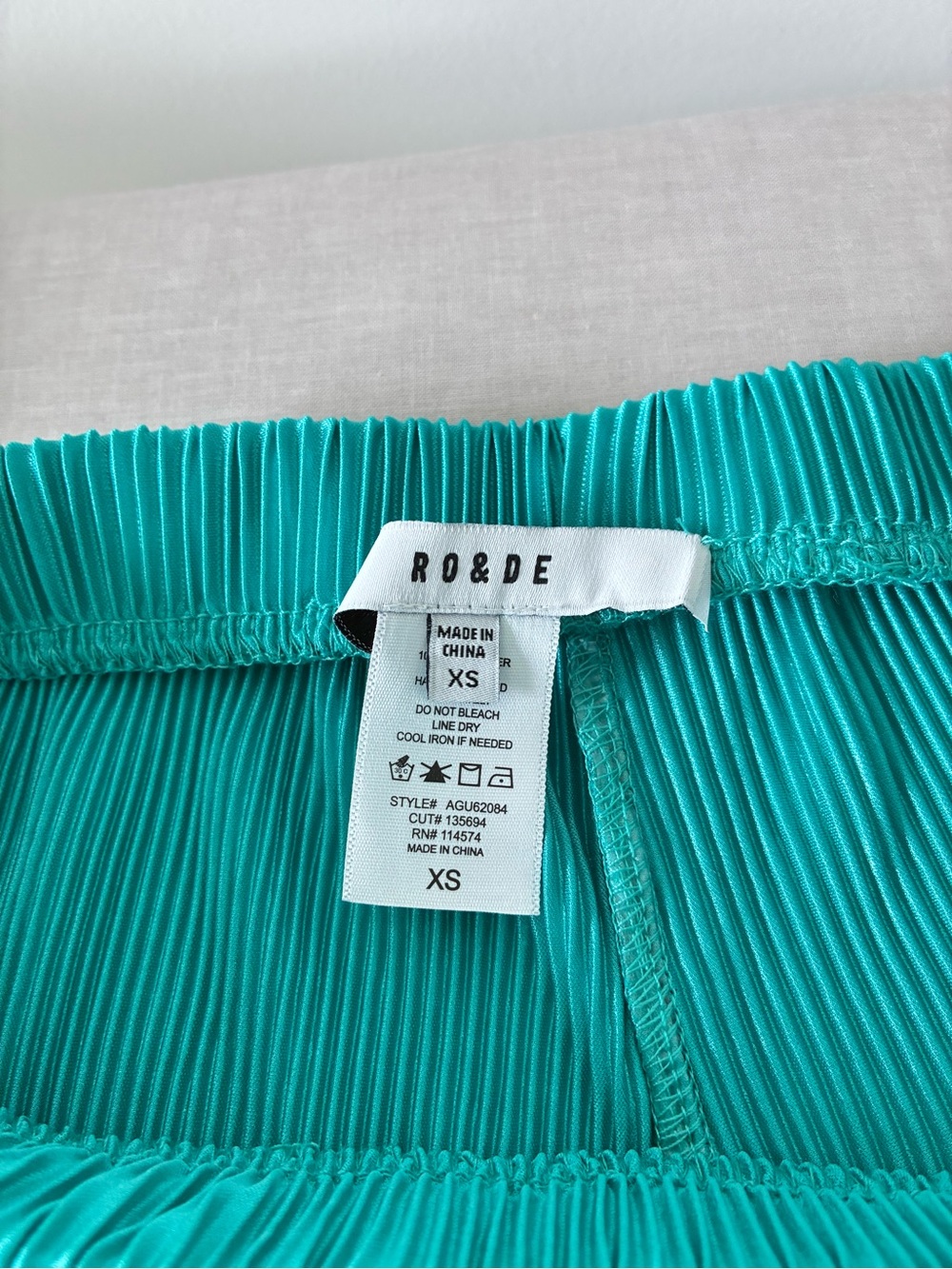 NWT RO&DE Women's Turquoise Ribbed V-Neck Long Matching Set - Picture 7 of 15